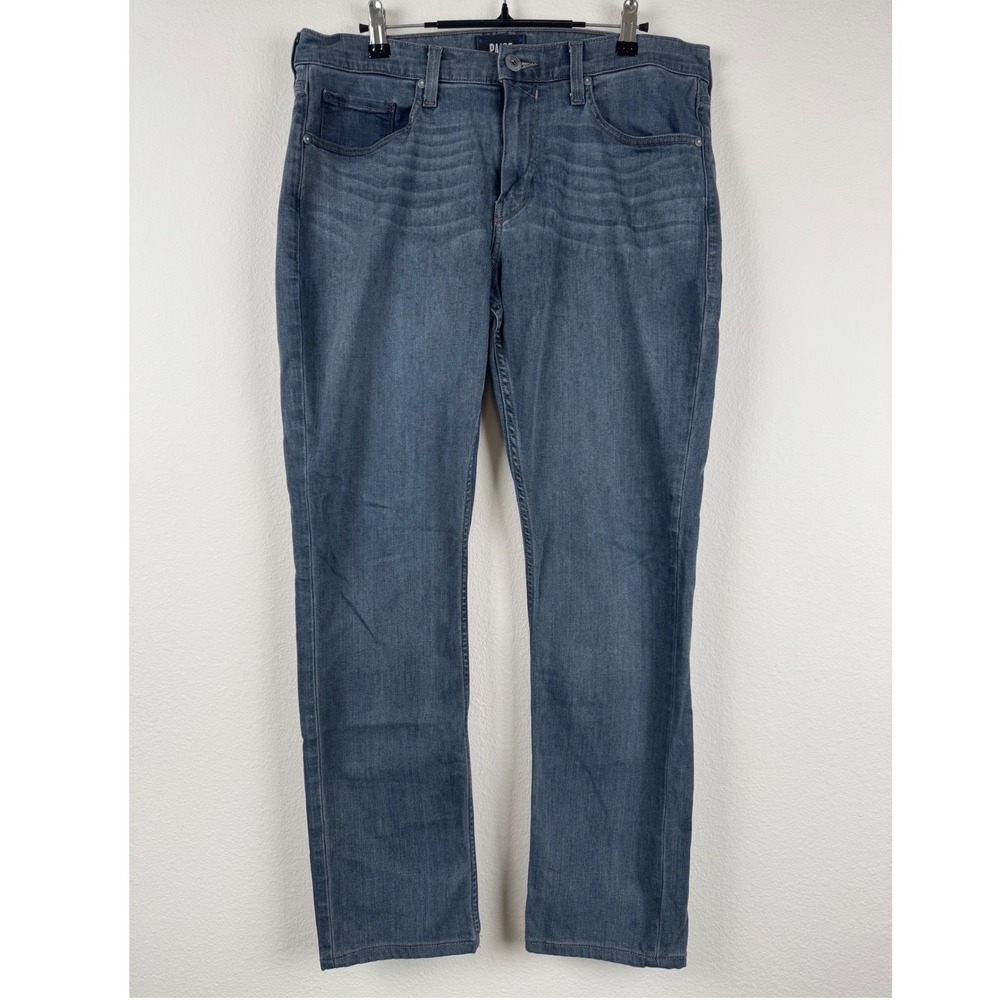 Paige Jeans Mens 33 Blue Excellent Straight Leg Casual Classic Denim Pants